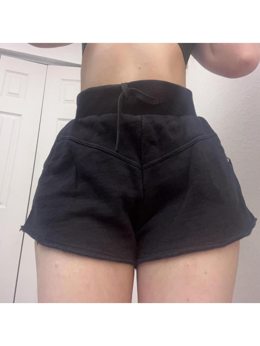 black sweat shorts gym